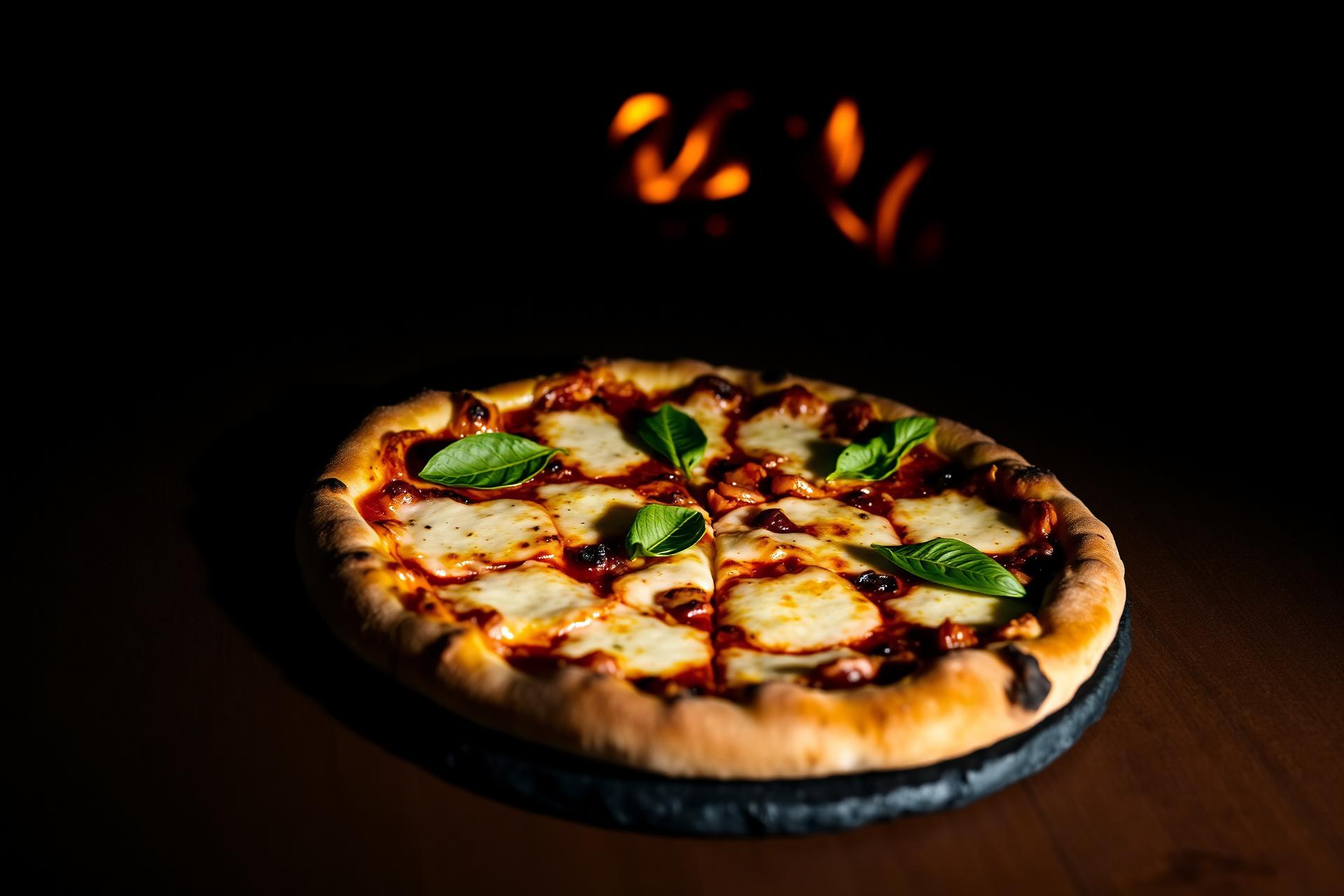 Håndlaget pizza fra Omars stenovn